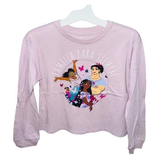 Disney Other - Disney Encanto Girls Cropped Long Sleeve T-Shirt Size M 7/8 NWT